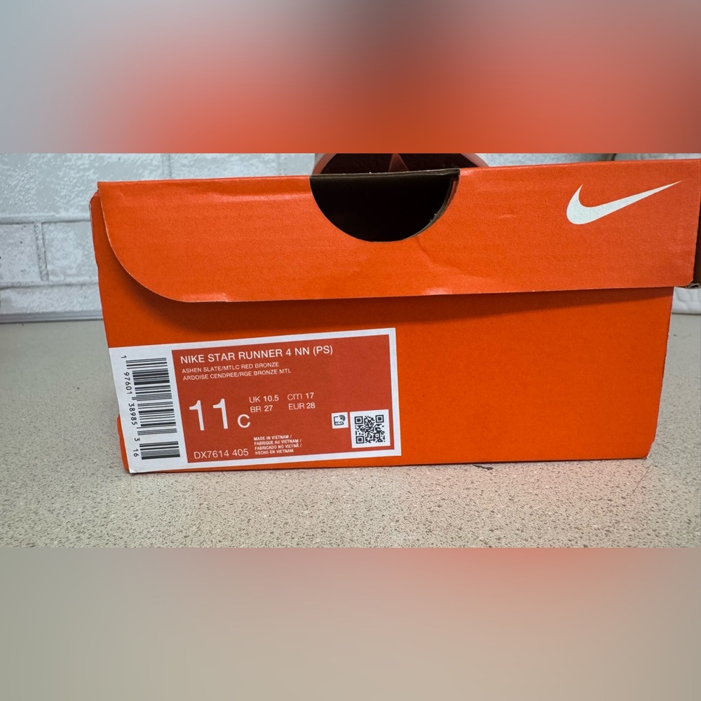 Nike Star Runner 4 Toddler Girls Shoes Size 11 Ashen Slate NWT - Picture 7 of 7